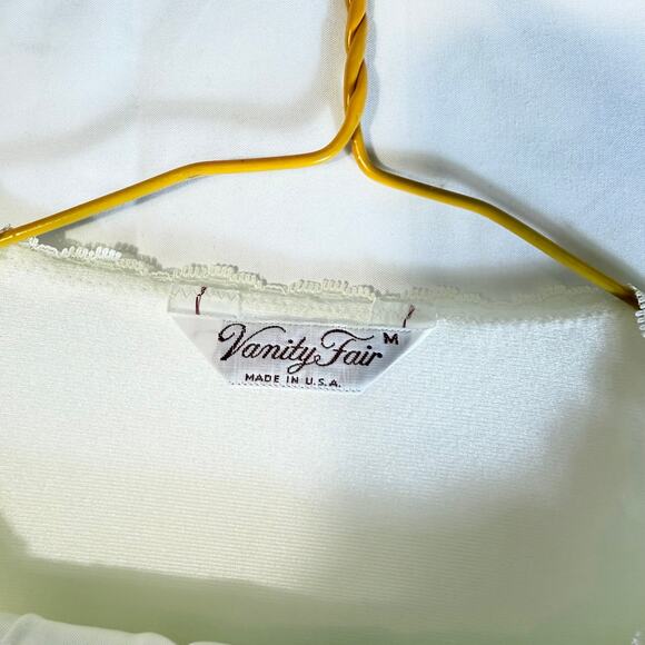 Vintage Vanity Fair Pajama Set Women’s Medium Made in USA Lace-Satin 70s 80s - Picture 3 of 6